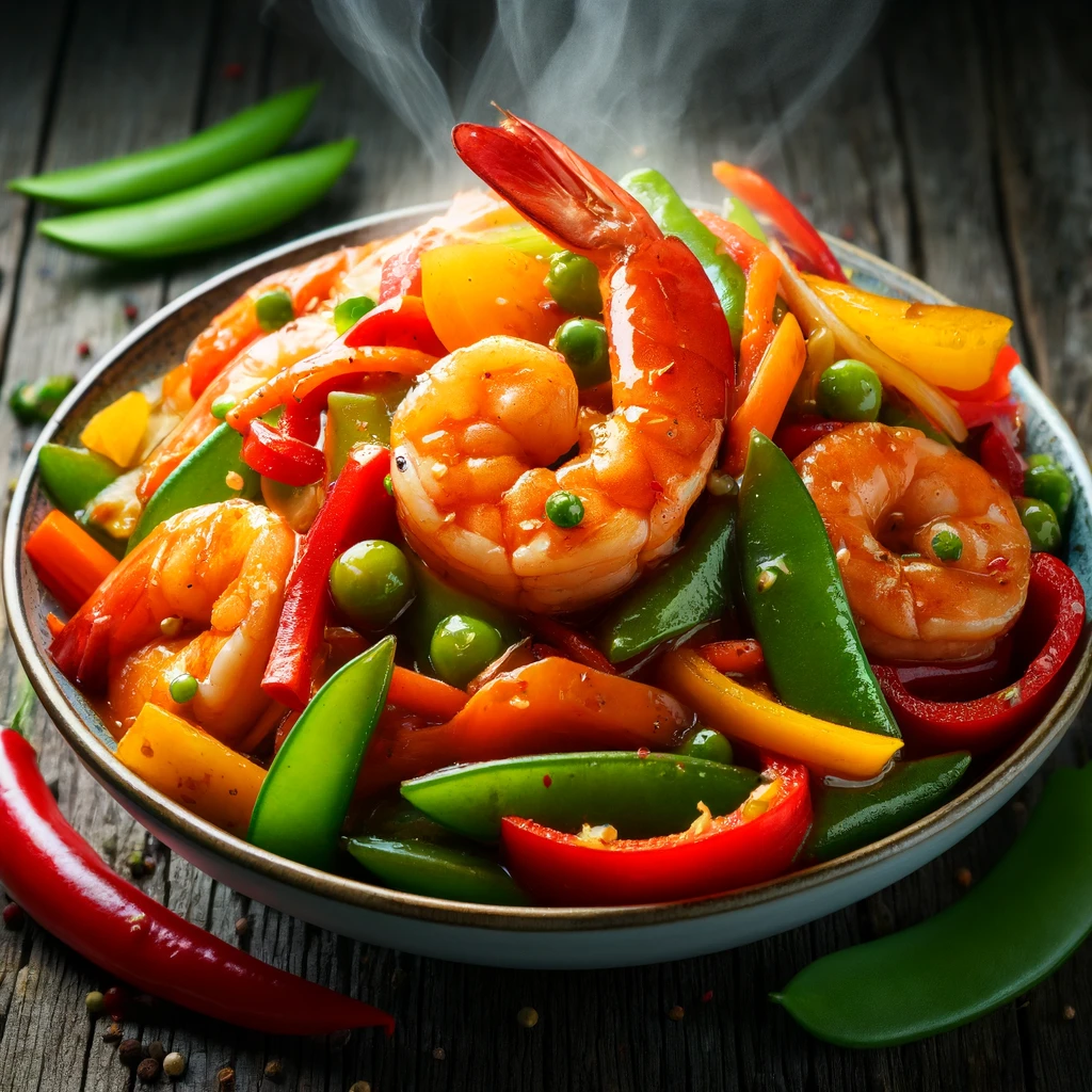 Spicy Shrimp Stir-fry with Vegetables 