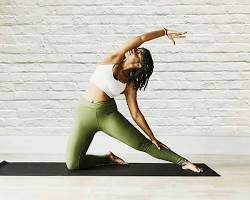 woman doing yoga